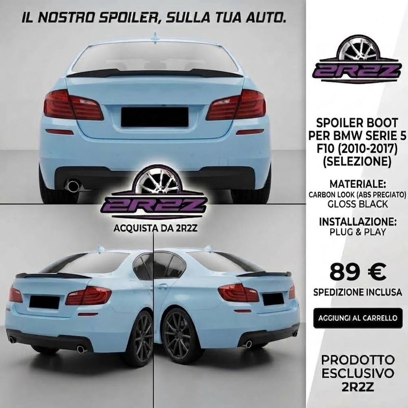 SPOILER-ALETTONE POSTERIORE PER BMW SERIE 5-M5- F10-F18 MOD2