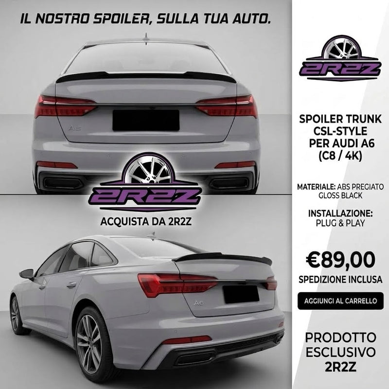 SPOILER-ALETTONE POSTERIORE PER AUDI A6 C8
