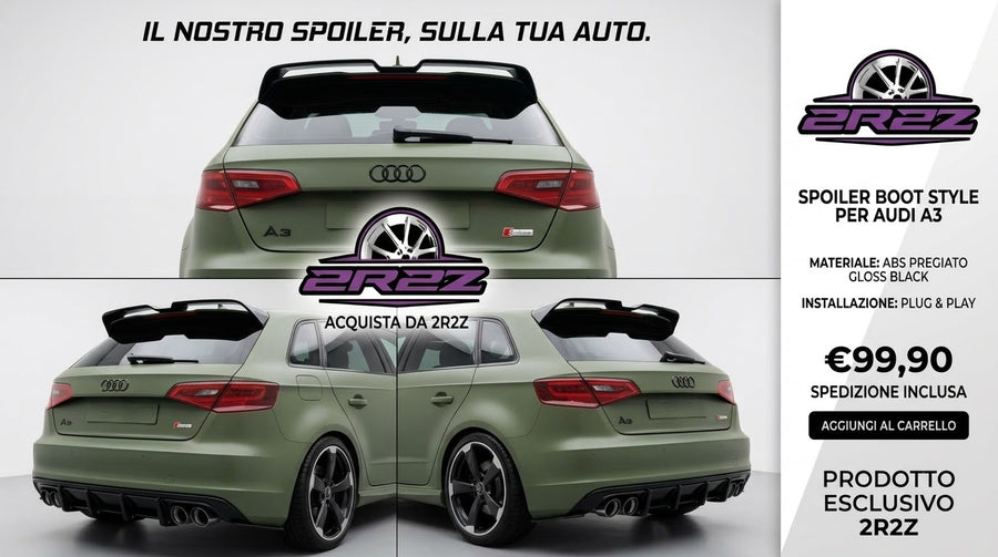 SPOILER-ALETTONE POSTERIORE PER AUDI A3-S3 8V