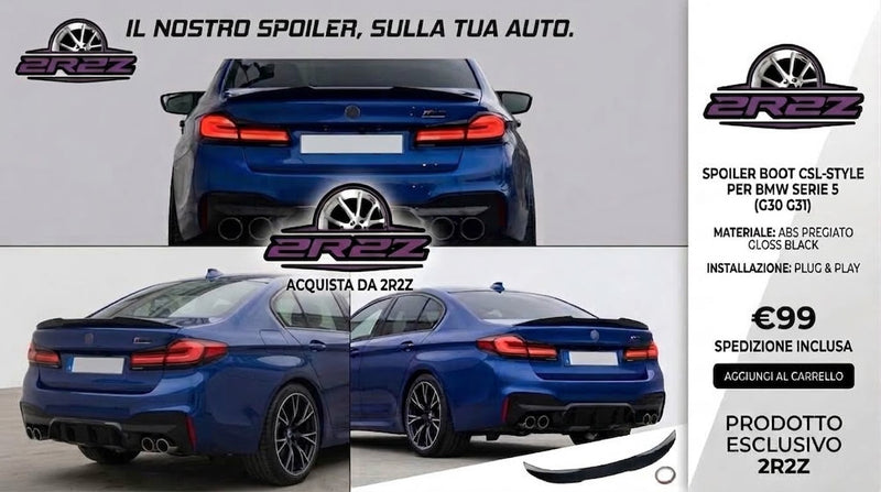 SPOILER-ALETTONE POSTERIORE PER BMW SERIE 5-M5- G30 MOD2