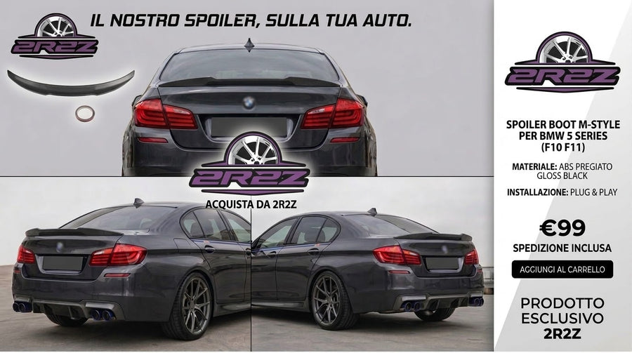 SPOILER-ALETTONE POSTERIORE PER BMW SERIE 5-M5- F10-F18