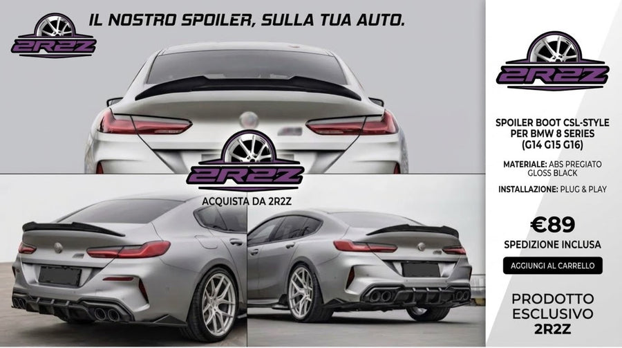 SPOILER-ALETTONE POSTERIORE PER BMW SERIE 8-M8-G16