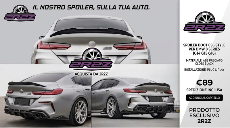 SPOILER-ALETTONE POSTERIORE PER BMW SERIE 8-M8-G16