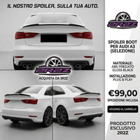 SPOILER-ALETTONE POSTERIORE PER AUDI A3 8V SEDAN