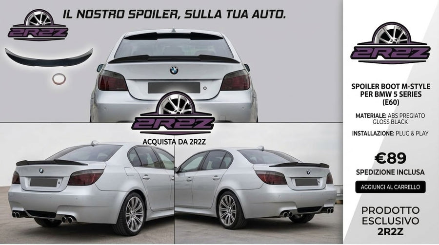 SPOILER-ALETTONE POSTERIORE PER BMW SERIE 5-M5- E60 MOD2
